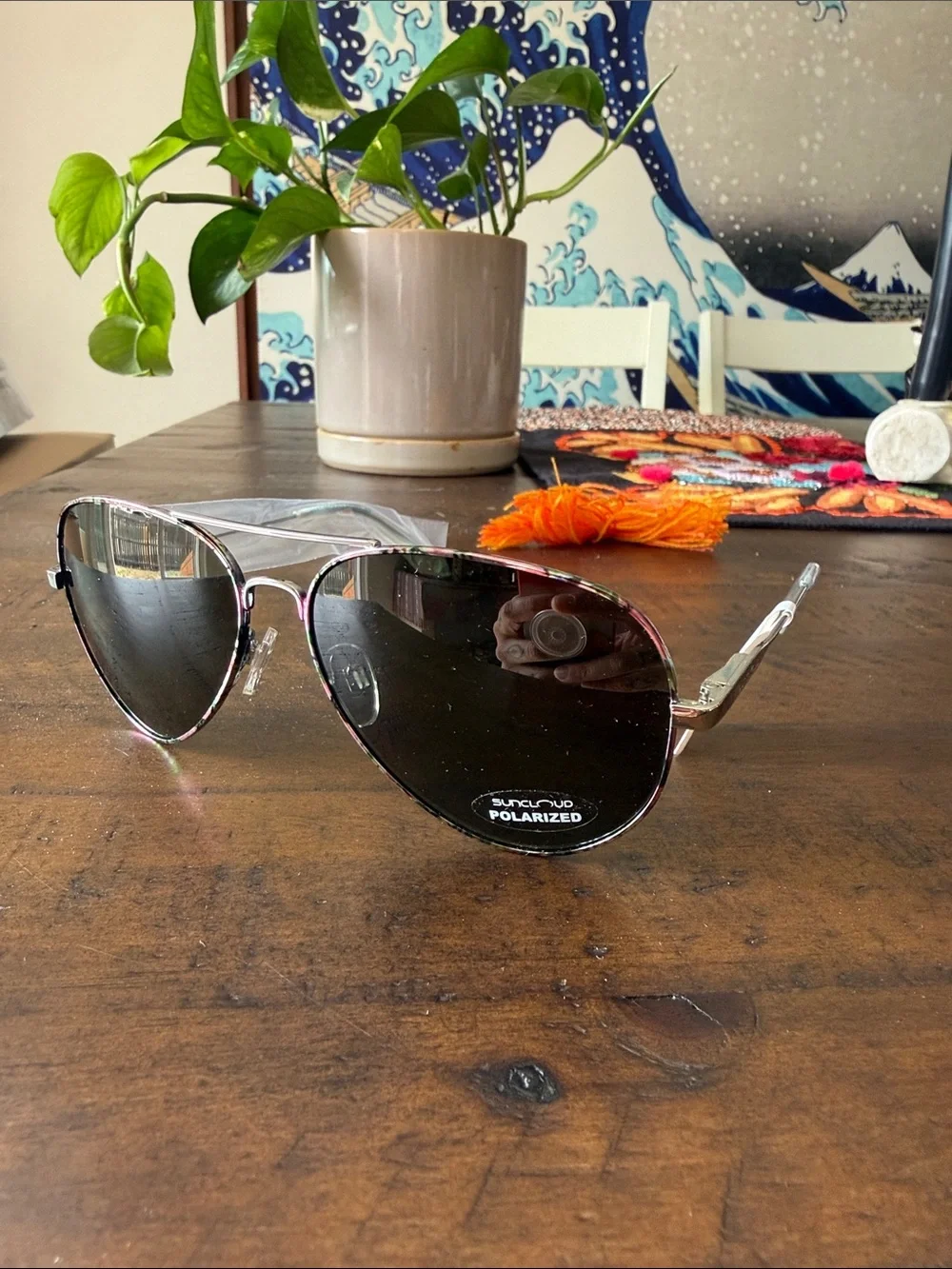 Suncloud Hard Deck Floral Aviators